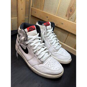 Air Jordan 1 Retro OG High Top Sneakers White/Black Size 9.5 Mens Athletic Shoes